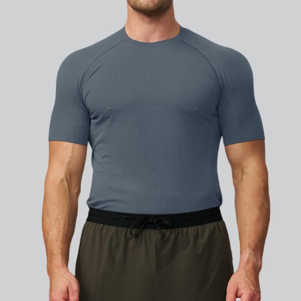 Sports Equipment Logo - Erkek Düz Renk Spor T-shirt Spor