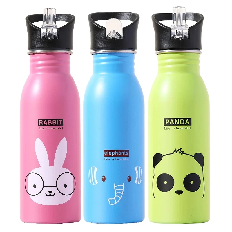 Sports Equipment 8 Year Old - 500ML Paslanmaz Çelik Su Şişesi Pipetli