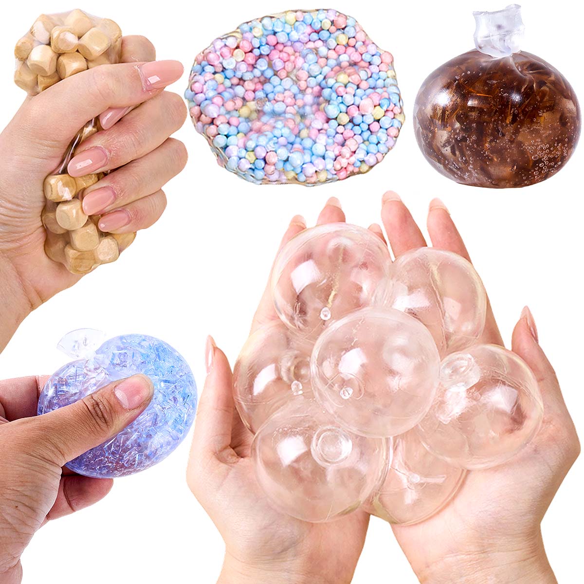Bocce Ball Set - 6 adet şeffaf yumuşak TPR boş