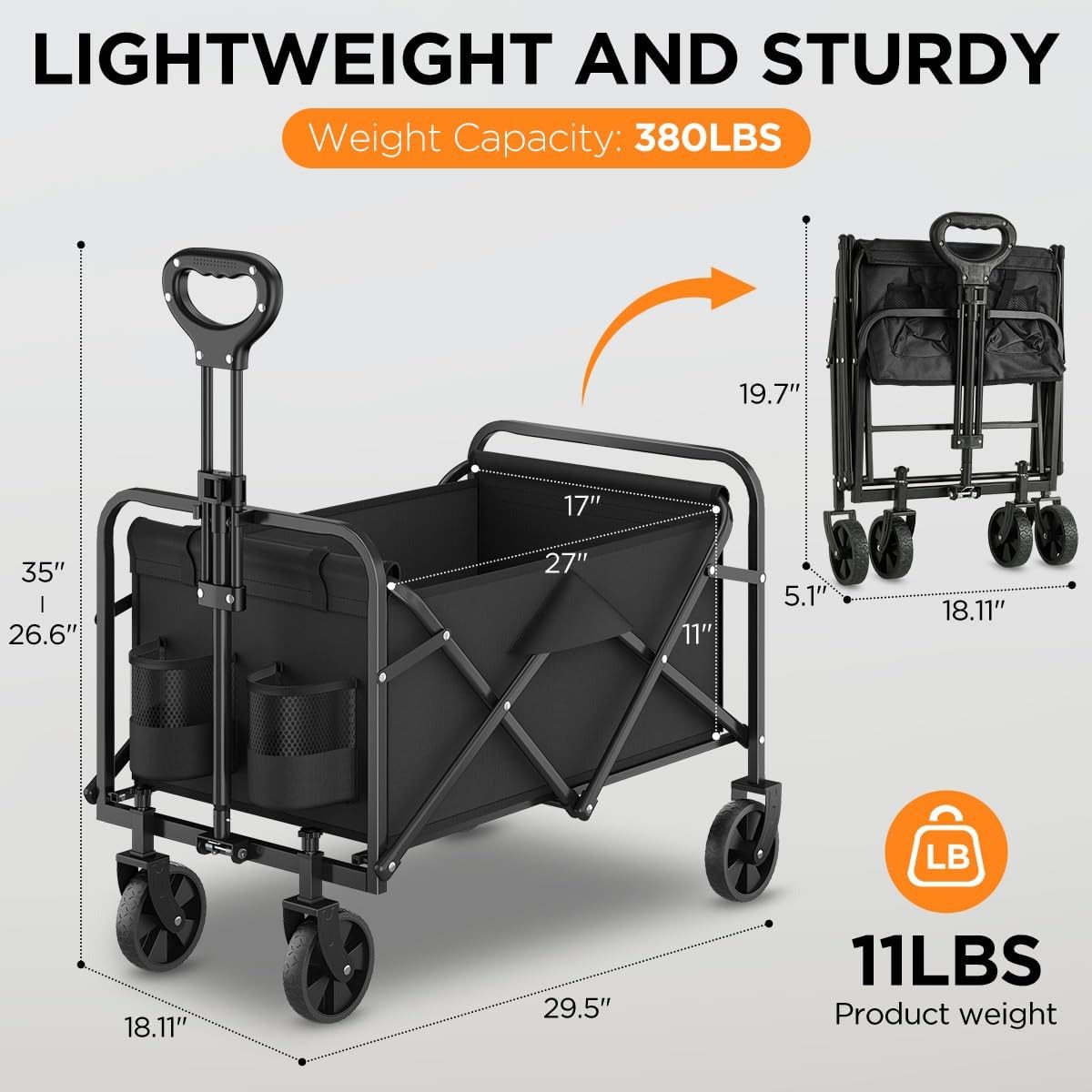 380LBS Tüm Arazi Koşullarına U - Sports Equipment Trolley incelemesi ve fiyatı
